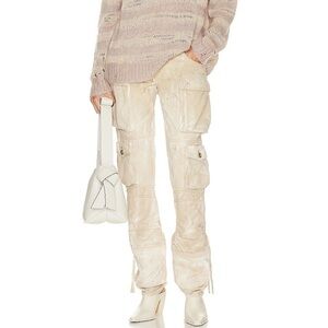THE ATTICO Essie Long Pant in Natural Marble size 25